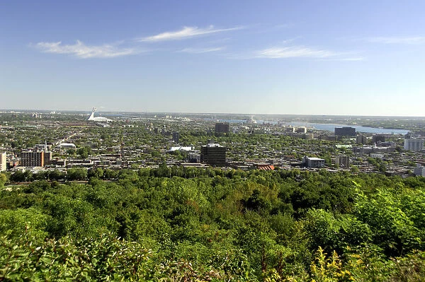 Canada, Quebec, Montreal. City views from Mount Royal Park (aka Parc Mont-Royal)