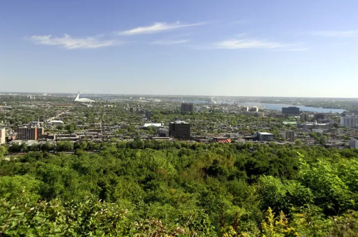 Framed Print : Canada, Quebec, Montreal. City views from Mount Royal Park (aka Parc Mont-Royal) Framed Print : Canada, Quebec, Montreal. City views from Mount Royal Park (aka Parc Mont-Royal)