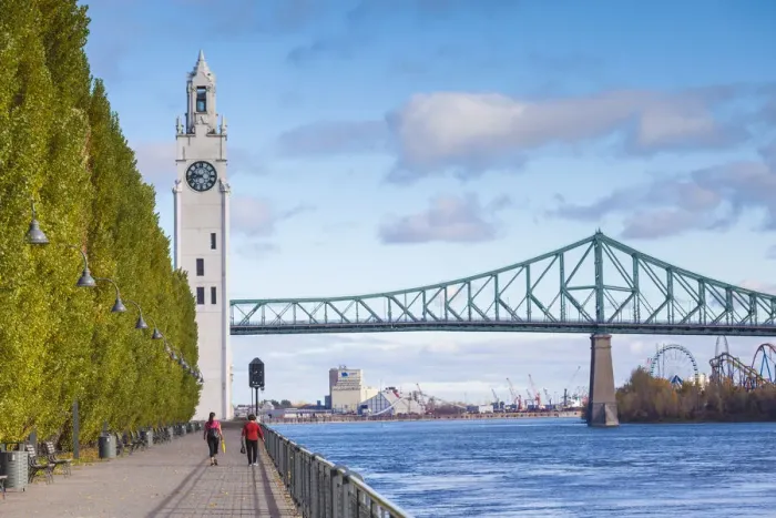 Framed Print : Canada, Quebec, Montreal. The Old Port, Sailors Memorial Clock Tower and Jacques