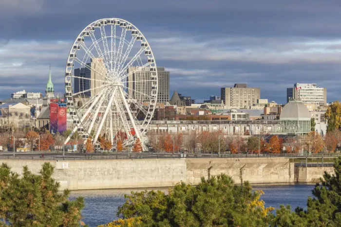 Framed Print : Canada, Quebec, Montreal. The Old Port, The Montreal Observation Wheel