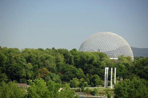 Canada, Quebec, Montreal. St. Helene Island, Expo 67 Biosphere. IMAGE RESTRICTED