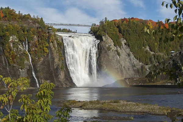 Canada, Quebec, Quebec City. Montmorency Falls at the mouth of the Montmorency River