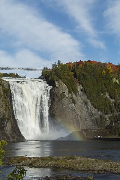 Canada, Quebec, Quebec City. Montmorency Falls at the mouth of the Montmorency River