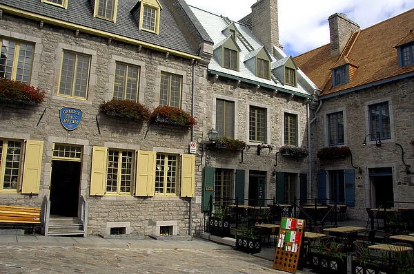 Canada, Quebec, Quebec City. Old Quebec, historic architecture in Place Royale. IMAGE RESTRICTED