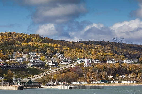 Canada, Quebec, Saint Simeon. Elevated town view