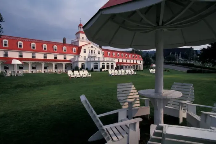 Framed Print : Canada, Quebec, Sanguenay. Hotel Tadoussac, Sanguenay Fjord