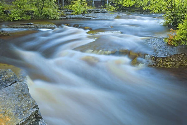 Canada, Quebec, Val-Jalbert. Ouiatchouan River rapids