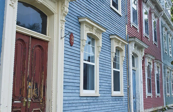 Canada Saint John New Brunswick old homes and doorways of wood Victorian houses