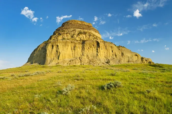 Framed Print : Canada, Saskatchewan, Big Muddy Badlands. Landscape with Castle Butte. Credit as Framed Print : Canada, Saskatchewan, Big Muddy Badlands. Landscape with Castle Butte. Credit as