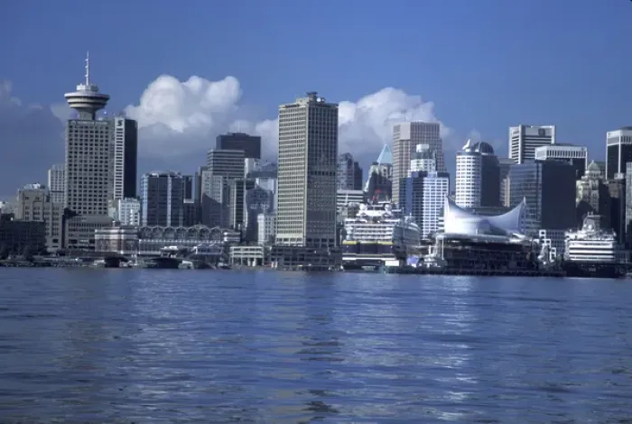 Framed Print : Canada, Vancouver, B. C. skyline from No. Vancouver