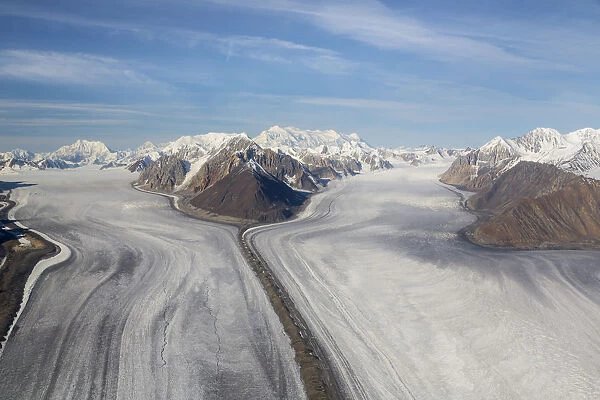Canada, Yukon Territory, Kluane National Park. St. Elias Mountains and Kaskawulsh Glacier