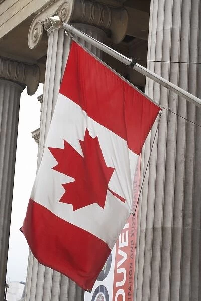 Canadian Flag, Canada House, Trafalgar Square, London, England, United Kingdom