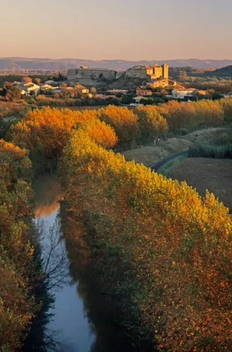 Framed Print : Canal du Midi, Argens-Minervois, Aude, Languedoc, France