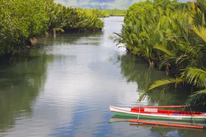 Framed Print : Canoe on the river, Bohol Island, Philippines Framed Print : Canoe on the river, Bohol Island, Philippines