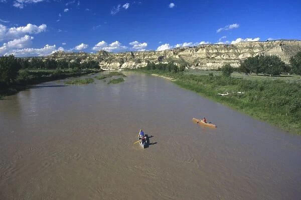 Canoeing on the Little Missouri River near Medora, North Dakota (MR)