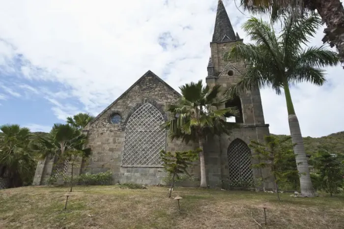 Framed Print : Canouan Island, St. Vincent & The Grenadines. Old English church Framed Print : Canouan Island, St. Vincent & The Grenadines. Old English church