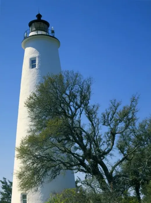 Framed Print : CAPE HATTERAS NATIONAL SEASHORE, NORTH CAROLINA. USA. Lighthouse on Ocracoke Island Framed Print : CAPE HATTERAS NATIONAL SEASHORE, NORTH CAROLINA. USA. Lighthouse on Ocracoke Island
