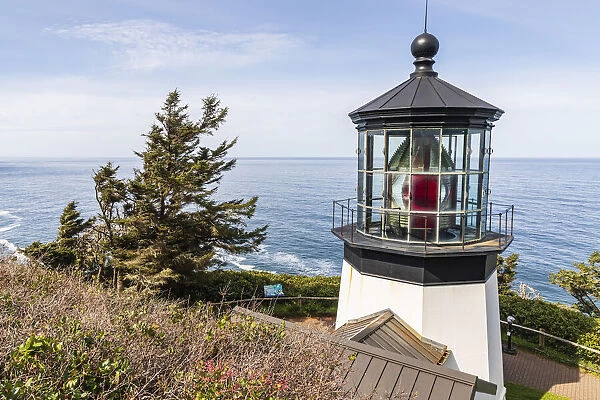 Cape Meares, Oregon, USA. Cape Meares lighthouse on the Oregon coast