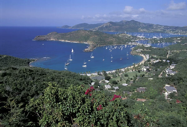 Caribbean, Antigua English Harbour, seen from Shirley Heights