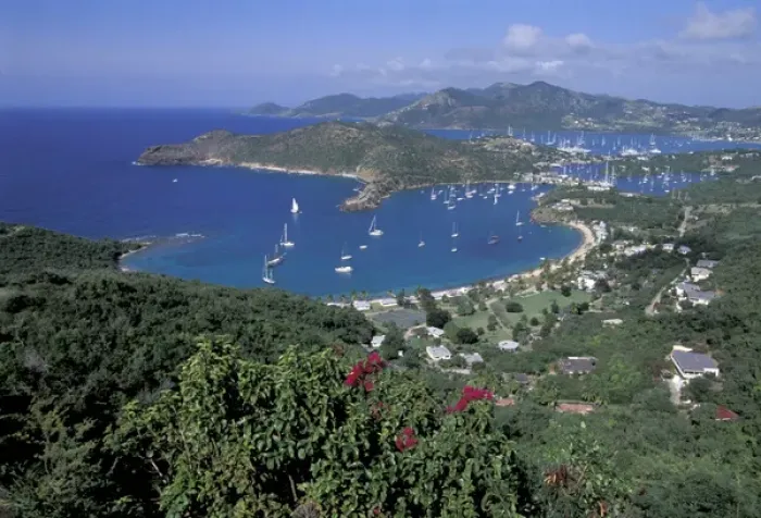 Framed Print : Caribbean, Antigua English Harbour, seen from Shirley Heights Framed Print : Caribbean, Antigua English Harbour, seen from Shirley Heights