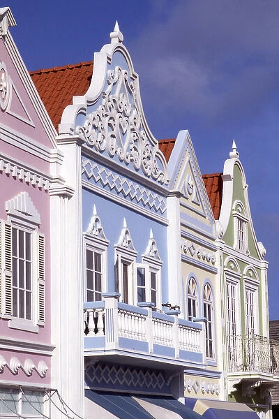 01. Caribbean, Aruba, Oranjestad. Dutch architecture