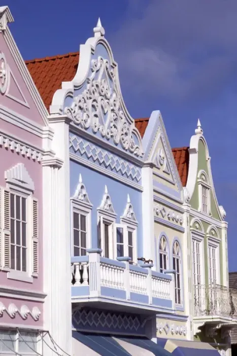 Framed Print : 01. Caribbean, Aruba, Oranjestad. Dutch architecture Framed Print : 01. Caribbean, Aruba, Oranjestad. Dutch architecture