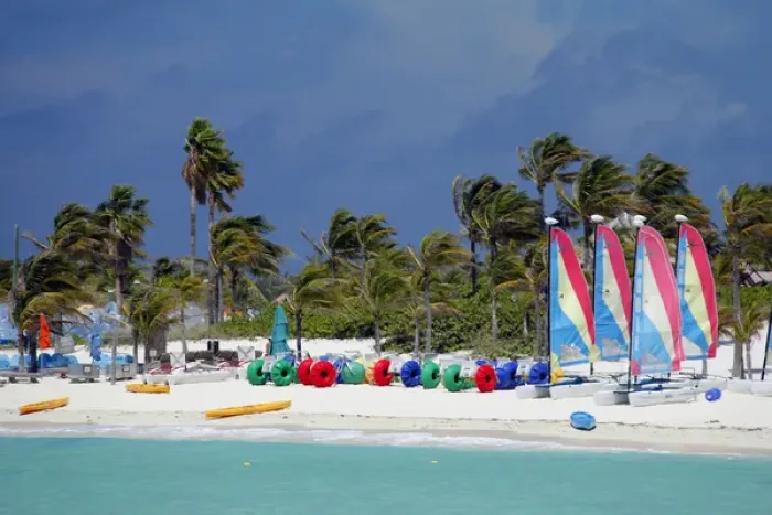 Framed Print : Caribbean, Bahamas, Castaway Cay. Watercraft Rentals at Castaway Cay Framed Print : Caribbean, Bahamas, Castaway Cay. Watercraft Rentals at Castaway Cay