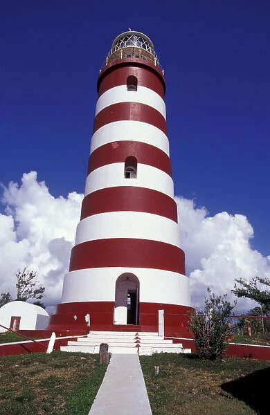 Caribbean, Bahamas, Elbow Cay Candystripe lighthouse