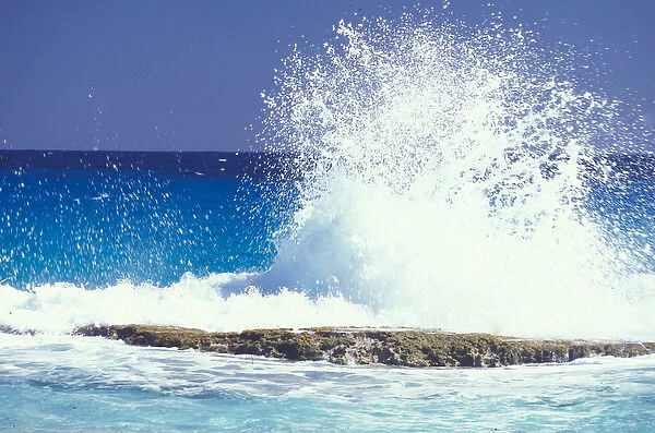 01. Caribbean, Bahamas, Long Island. Crashing waves
