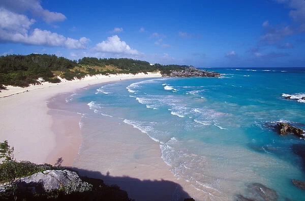 Caribbean, Bermuda, Southampton Parish, Horseshoe Bay. Pink sand beach