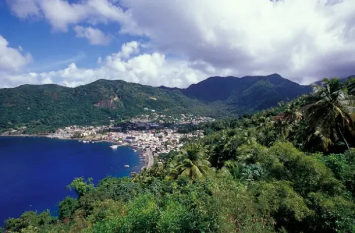 Framed Print : Caribbean, BWI, St. Lucia, Town of Soufriere Framed Print : Caribbean, BWI, St. Lucia, Town of Soufriere