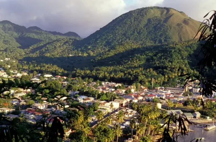Framed Print : Caribbean, BWI, St. Lucia, Town of Soufriere Framed Print : Caribbean, BWI, St. Lucia, Town of Soufriere