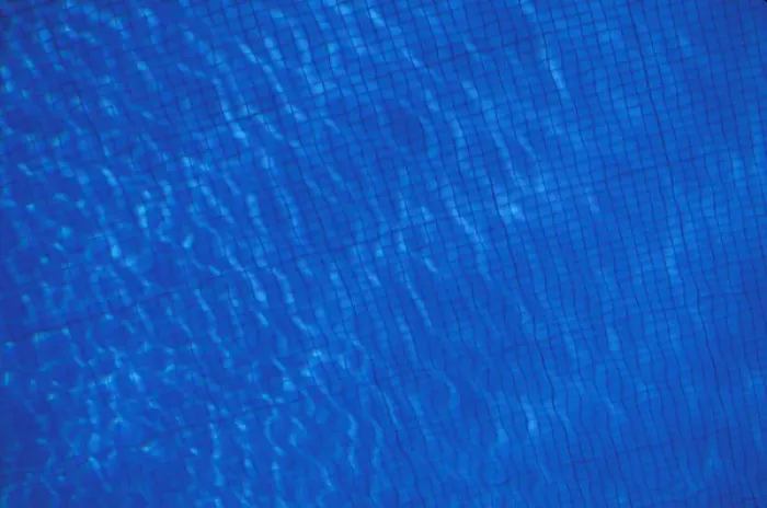 Framed Print : Caribbean, French West Indies, Martinique. Le-Diamant: Blue water of hotel pool
