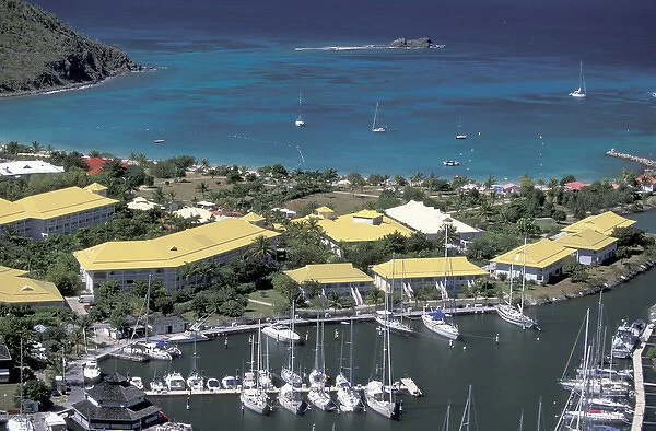 Caribbean, French West Indies, St. Martin Anse Narcel; Le Meridien Hotel; aerial