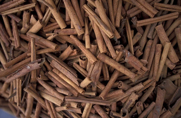 Caribbean, French West Indies, St. Martin Marigot; cinnamon sticks; Marigot Saturday