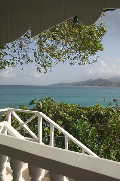 Caribbean, GRENADA, Grande Anse & Morne Rouge Grande Anse Bay from Flamboyant Hotel