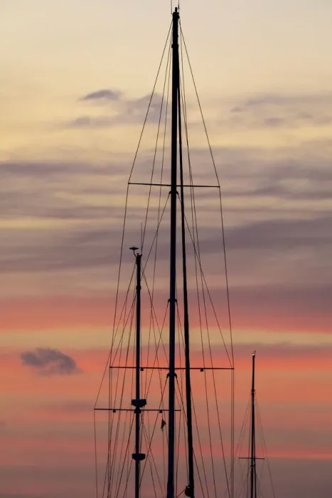 Framed Print : Caribbean, Grenada, Saint Vincent. Sailboat mast at sunset Framed Print : Caribbean, Grenada, Saint Vincent. Sailboat mast at sunset