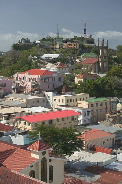 Caribbean, GRENADA, St. Georges Fort George View from Parliament