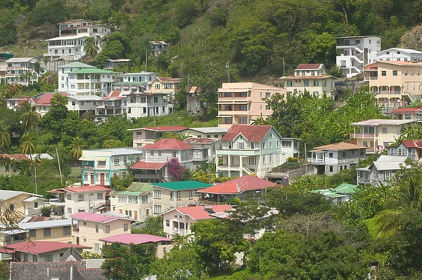 Caribbean, GRENADA, St. Georges Hillside Houses