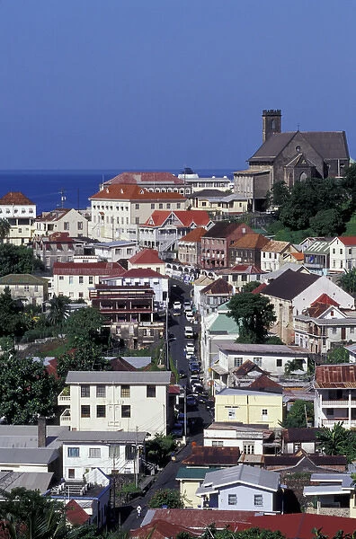 CARIBBEAN, Grenada, St. Georges View of downtown