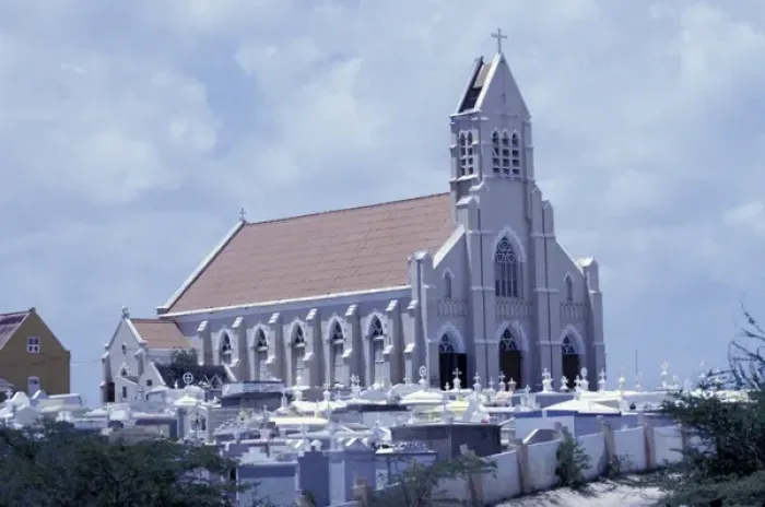 Framed Print : Caribbean, Netherland Antilles, Curacao Church at Jan Kok Framed Print : Caribbean, Netherland Antilles, Curacao Church at Jan Kok