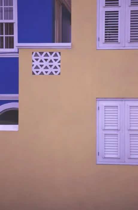 Framed Print : Caribbean, Netherland Antilles, Curacao Colorful buildings and detail in the Scharloo