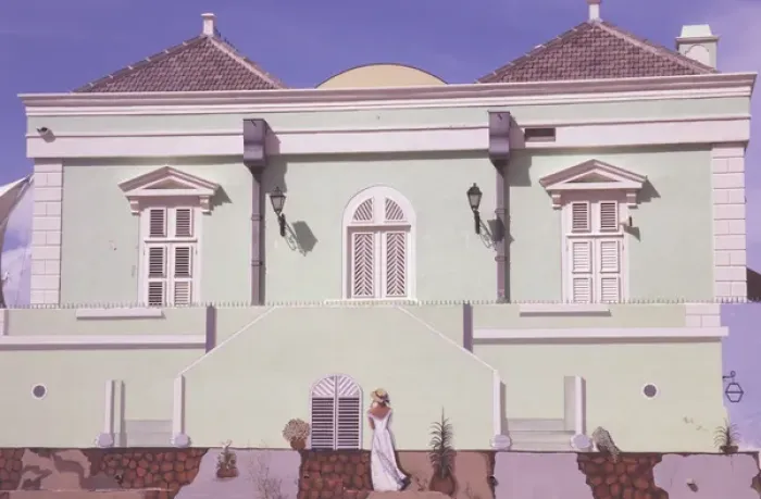 Framed Print : Caribbean, Netherland Antilles, Curacao Colorful buildings and detail in the Scharloo