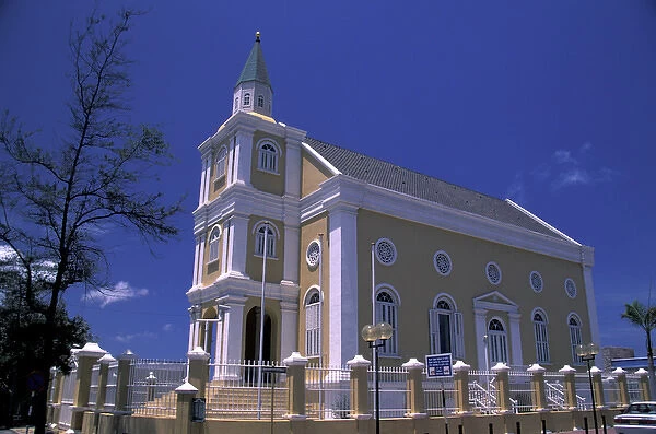 Caribbean, Netherland Antilles, Curacao, Willemstad Fort Church, Punda area