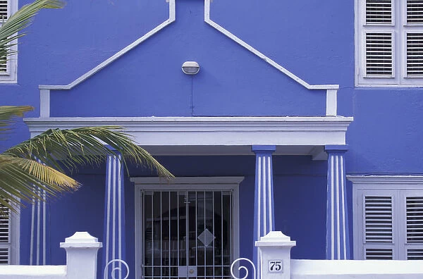 Caribbean, Netherland Antilles, Curacao, Willemstad Colorful buildings and detail