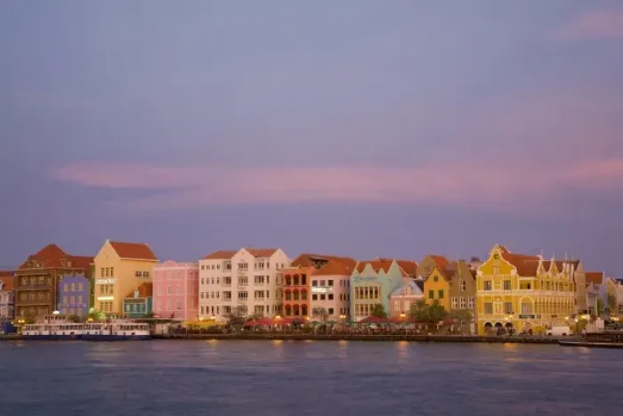 Framed Print : Caribbean, Netherlands Antilles, Curacao, Willemstad, Punda quarter. Colorful businesses Framed Print : Caribbean, Netherlands Antilles, Curacao, Willemstad, Punda quarter. Colorful businesses