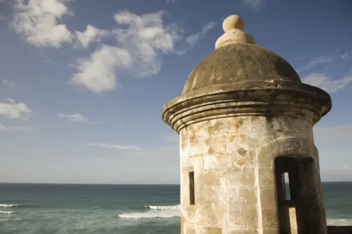 Framed Print : Caribbean, Puerto Rico, Old San Juan. Turret of Fort San Cristobal and Atlantic Ocean Framed Print : Caribbean, Puerto Rico, Old San Juan. Turret of Fort San Cristobal and Atlantic Ocean