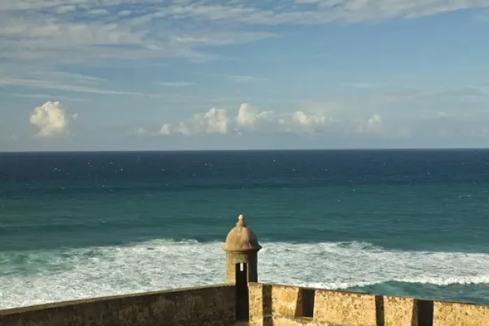 Framed Print : Caribbean, Puerto Rico, Old San Juan. Turret of Fort San Cristobal and Atlantic Ocean Framed Print : Caribbean, Puerto Rico, Old San Juan. Turret of Fort San Cristobal and Atlantic Ocean