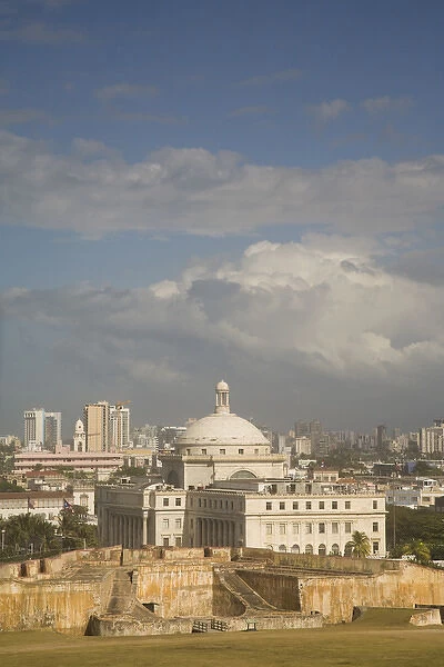 Caribbean, Puerto Rico, Old San Juan. View of San Juan from Fort. St. Cristobal