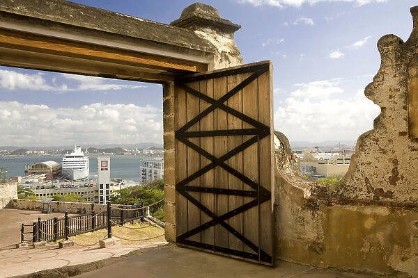 Caribbean, Puerto Rico, Old San Juan. View from Fort San Cristobal (Castillo San